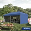 10x20 Pop Up Canopy Tent with 4 Sidewalls,Heavy Duty Outdoor Canopy with 3 Adjustable Height, Commercial Street Vendors Party Tents - 2 of 4