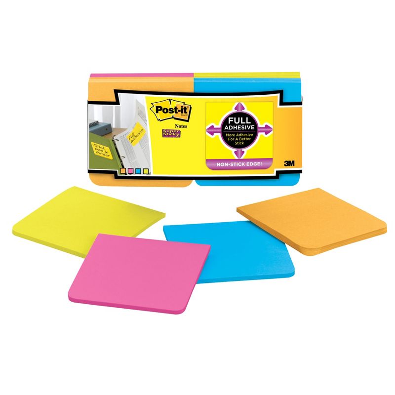 Post-it Full Adhesive Super Sticky Notes, 3 x 3 Inches, Energy Boost Colors, Pad of 25 Sheets, Pack of 12, 5 of 6