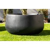 Rosemead Home & Garden, Inc. Weathered Concrete Outdoor Planter Pot Black - 4 of 4