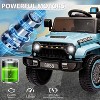 12V Kids Ride On Truck Car, Battery Powered Electric Toy with Remote Control, LED Lights, 3 Speeds, Music - 3 of 4