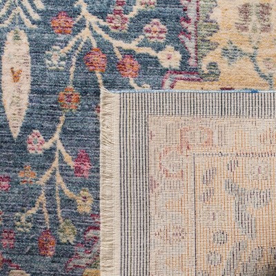 Handmade Blue Viscose 6' x 9' Area Rug