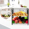 Fruit Basket For Kitchen Counter, 2 Tier Fruit Bowl With 4 Banana Hanger - 4 of 4
