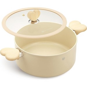 KOCH SYSTEME CS  6 Qt Stock Pot with Lid, Nonstick Soup Pot with Lid, Non Stick Pot with Stay-cool Handle, Nonstick Pot for Cooking, Cream Color - 1 of 4