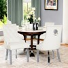 IULULU Dining Chairs Set of 2 with Stainless Steel Legs and Lion Head Handles - 2 of 4