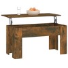 vidaXL Coffee Table Smoked Oak 39.8"x19.3"x20.5" Engineered Wood - 4 of 4
