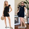 EXLURA Women's Summer Casual Ruffle Sleeveless Rompers 100% Cotton Loose Shorts Jumpsuit Overalls Beach Vacation Outfits 2025 - 2 of 4