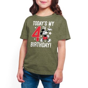 Girls' - Disney - Today's My 4th Birthday Short Sleeve Graphic T-Shirt - 1 of 3