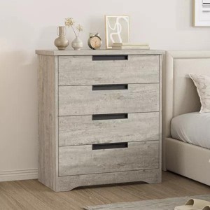 WhizMax 4 Drawer Dresser Modern Double Dresser Organizer with Embedded Handles Design, Wooden Chest of Drawers for Living Room, Bedroom, Hallway - 1 of 4