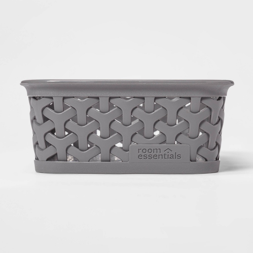 Y-Weave Mini Decorative Storage Basket Gray - Room Essentials