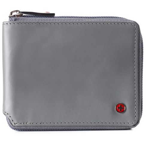 Genuine Leather Mens Zip Around Bifold Wallet Safe and Secure Zipper(zip  Around)