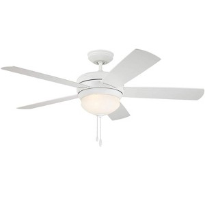 Emerson Summerhaven 52" Outdoor Wet Satin White Ceiling Fan LED Satin White Blades - 1 of 4