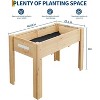 47"x30"x22" Raised Garden Bed, Natural Color Elevated Wooden Planter Box for Growing Vegetables, Flowers, Outdoor Patio & Backyard Planting Bed - 3 of 4