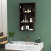 Tangkula Bathroom Wall Mount Storage Cabinet Single Door w/Height Adjustable Shelf - image 3 of 4