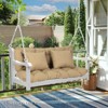 Aoodor 59" Tufted Porch Swing Cushions, Outdoor Swing Replacement Cushion 2-3 Seater with Backrest and 2 Pillows, Water and Fade Resistant - 2 of 4