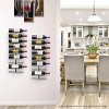 Sorbus Wall Mount Wine Rack - for Wine Bottles, Liquor, Champagne - Black Metal Wine Bottle Holder for Home Bar - 2 of 4