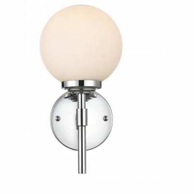 Elegant Lighting Ansley 1 light Chrome and frosted white Bath Sconce