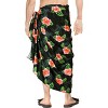 LA LEELA Men's Sarong Wrap Swim Bath Pareo One Size Metal Flower Leaf Palm Tree - 3 of 4
