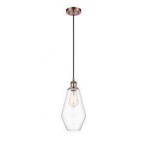 Cindyrella - 1 Light Cord Hung Mini Pendant In Industrial Style-14.5 Inches Tall and 7 Inches Wide - 1 of 1