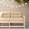 vidaXL Patio Chair with Cushions - Solid Wood Pine, Comfy Armrest/Backrest, Rustic Look, Sturdy & Stable - 2 of 4