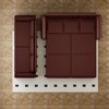 Kumasinova 3-in-1 Convertible Faux Leather Chesterfield Sofa, King Pull-Out  Sleeper Sofa Bed, Retro Couch with Rivet Trim & Rolled Arm, Steel Frame - 3 of 4