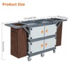 Janitorial Cart Cleaning Cart Heavy Duty 220LBS Capacity w/6 Silent Wheels & Storage Bags for Hotel Housekeeping Commercial Use - 2 of 4