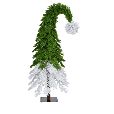 Perfect Holiday 7' GREEN+WHITE TREE, 1275 TIPS, METAL STAND, DIA 42"