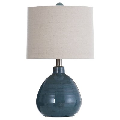 Ceramic Table Lamp Turquoise - StyleCraft