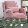 Modern Rocking Chair for Nursery, Upholstered Accent Rocker Single Sofa Armchair - 4 of 4