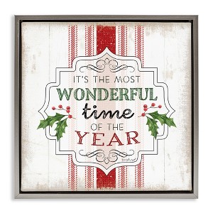 Stupell Industries Festive Holiday Rustic Stripes, 25" x 25" - 1 of 4