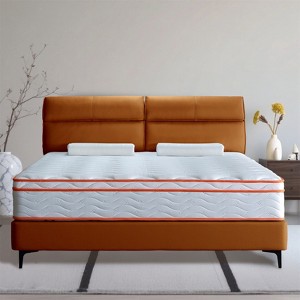 RISOKEYS Queen Size Home Innerspring Mattress - Medium Hybrid Mattress in a Box with Pocket Spring, Relief Pressure & Motion Isolation - Milk White - 1 of 4