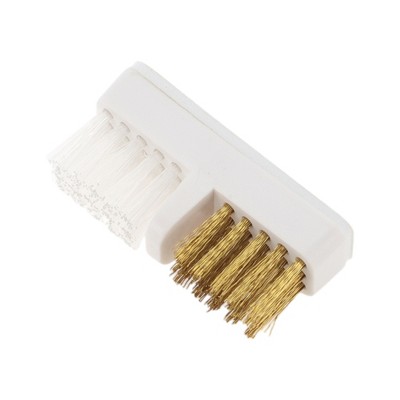 Unique Bargains Nail Art Drill Bit Cleaning Brush White Gold Tone 1 Pc