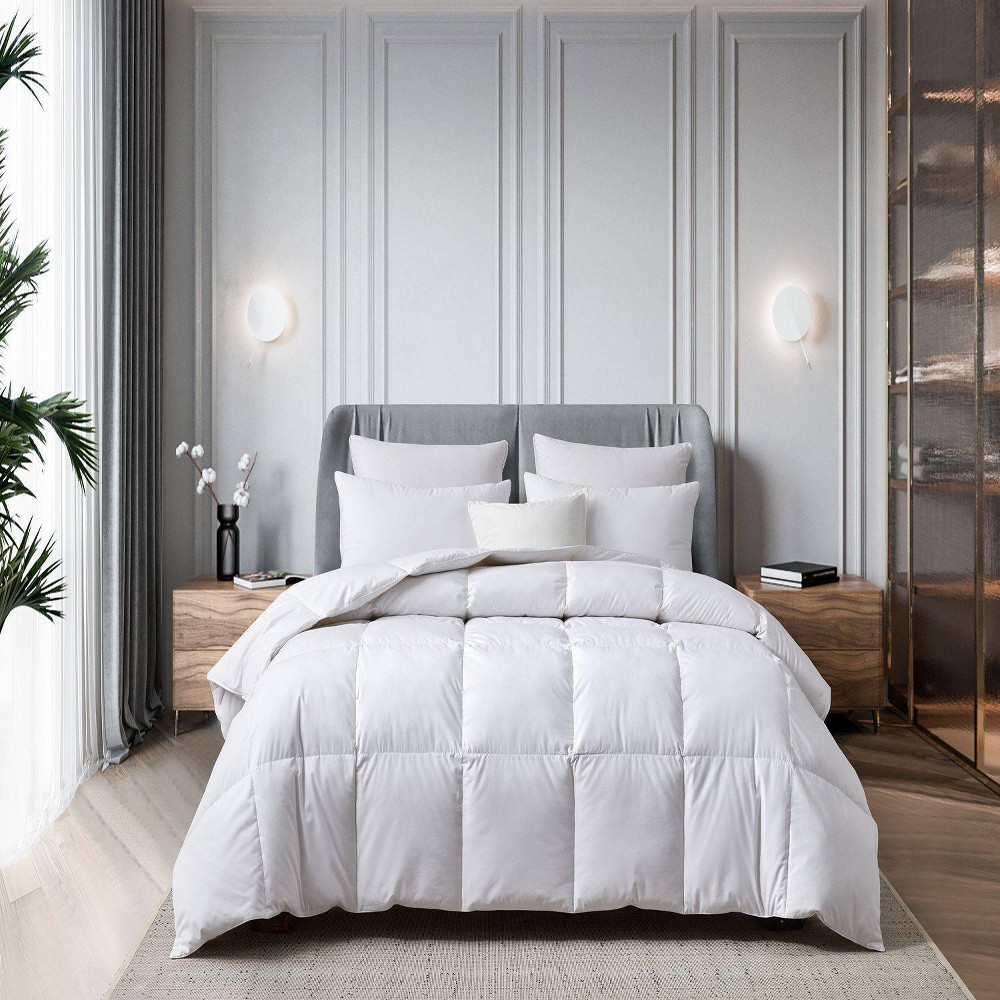 Photos - Duvet Martha Stewart King All Seasons Cotton Blend Goose Feather Down Fiber Comforter - : 233 Thread Count, Box Quilting 