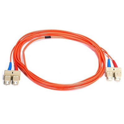 Monoprice Fiber Optic Cable - 2 Meter - Orange | SC to SC, OM1, 62.5/125 Type, Multi Mode, Duplex