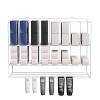 Hair Color Organizer Rack, 2-Tier Wall-Mounted Metal Salon Storage Display for Hair Dye Tubes, Silver - 3 of 4