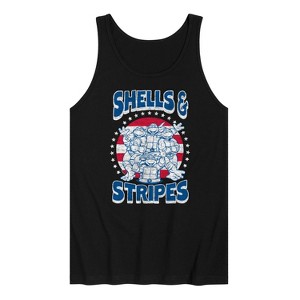 Men's - Teenage Mutant Ninja Turtles - Shells And Stripes Graphic Tank Top - 1 of 3