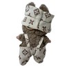 Tan Designer Overalls with Headband for 17.5 Labubu Dolls - 3 of 4