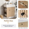Lyngins 21.6" Storage Bathroom Vanity, Freestanding Vanity with Ceramic Sink & Overflow, Bathroom Storage Cabinet, Small-to-Medium Bathrooms - 3 of 4