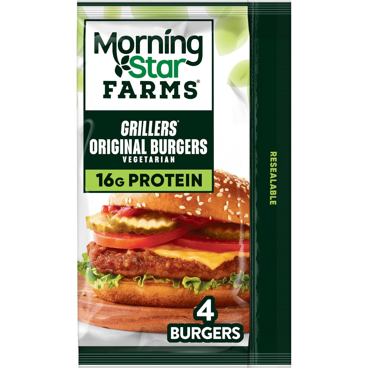 MorningStar Farms Frozen Veggie Burgers Grillers Original - 9oz/4ct
