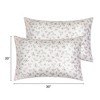 Unique Bargains Soft Breathable Floral Pattern Machine Washable Envelope Closure Pillowcase 2 Pcs - 4 of 4