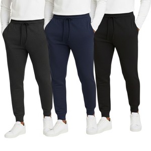 Mens 3 Pack Ultra Soft Dual Pocket Joggers - 1 of 4