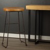 Industrial Wood Bucket Seat Stool 30"H - 2 of 4