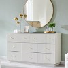 SinCiDo 8 Drawer Fluted Dresser, 55" Wide Wood Chest of Drawers with Deep Storage, Modern Storage Organizer for Bedroom, Living Room - 3 of 4