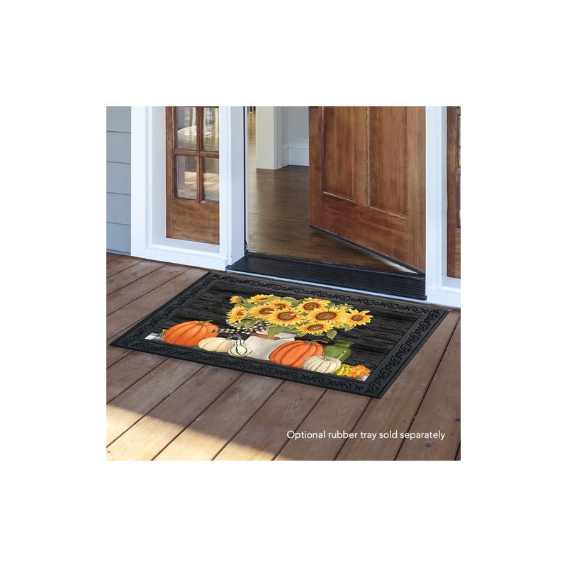 Fall's Glory Floral Doormat Sunflowers Indoor Outdoor 30" x 18" Briarwood Lane, 3 of 5