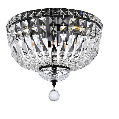 Tranquil Gold Flush Mount with Clear Royal Cut Crystal