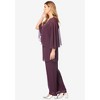 Roaman's Women's Plus Size Embellished Capelet Pant Set - 4 of 4