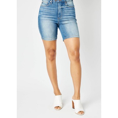Women's High Waisted Double Button Bermuda Shorts - Judy Blue