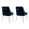 WestinTrends Upholstered Performance Velvet Accent Chair With Metal Leg (Set of 2) - 4 of 4