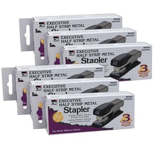 6pk Executive Half Strip Metal Stapler - Charles Leonard: Jet Black, Non-Powered Desk Tools, Metal, 7.8" Height, 2.6 lbs - 1 of 3