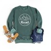 Simply Sage Market Women's  Garment Dyed Graphic Sweatshirt Raod Trippin' Circle Mountains - 2 of 2