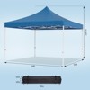 Coucheta 10x10 Commercial Pop Up Canopy Tent - PU Coated Waterproof Fabric, Heavy Duty All-Season Shelter with Roller Bag for Events/Camping - 3 of 4